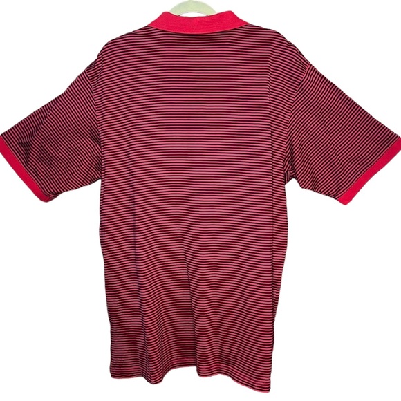 Bobby Jones Collection Golf Polo Shirt Mens Short Sleeve Size Large Red Stripe - Picture 2 of 7